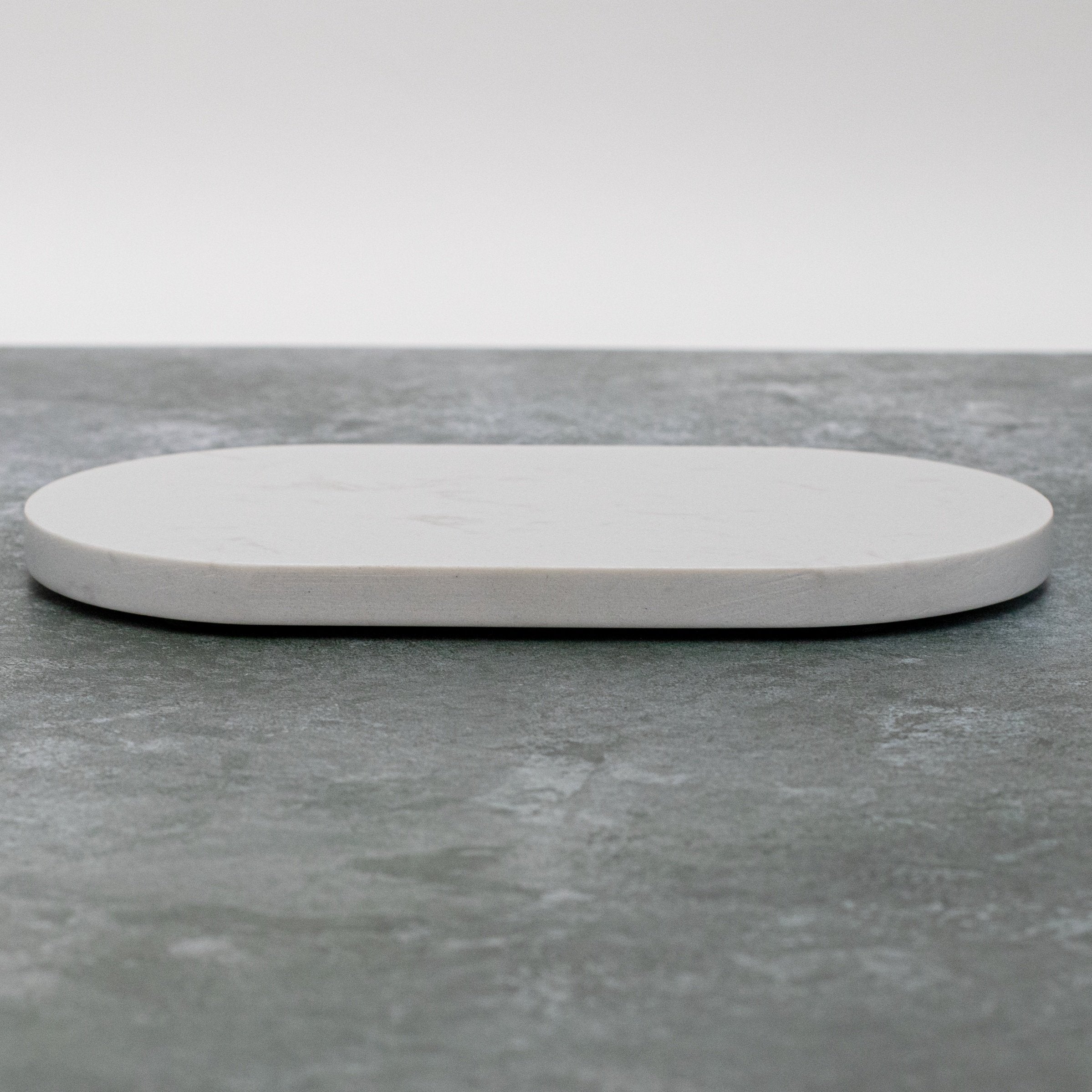 White Marble Oval Tray - Little Crafts London