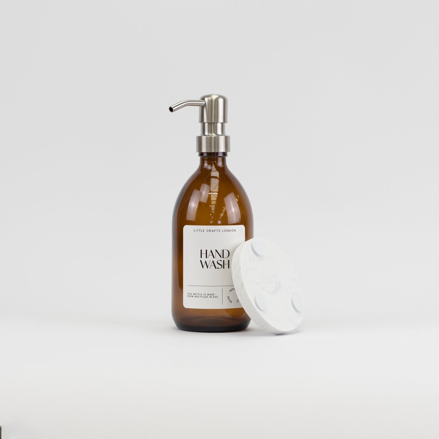 White Marble Single Bottle Holder - Little Crafts London