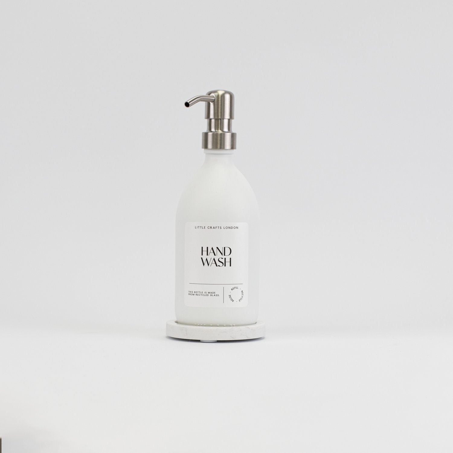 White Marble Single Bottle Holder - Little Crafts London