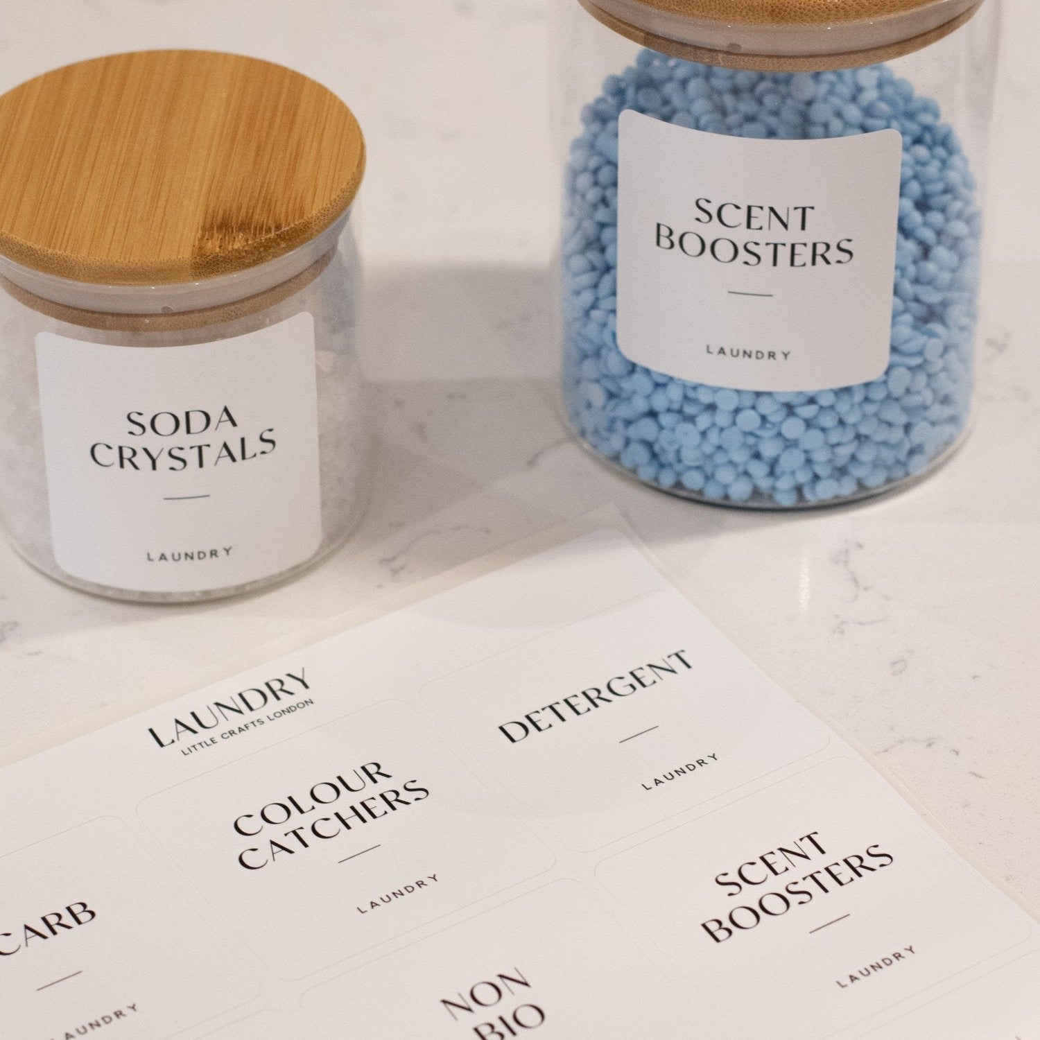 White Waterproof Laundry Labels 6 CM x 6 CM (12 Labels) - Little Crafts London