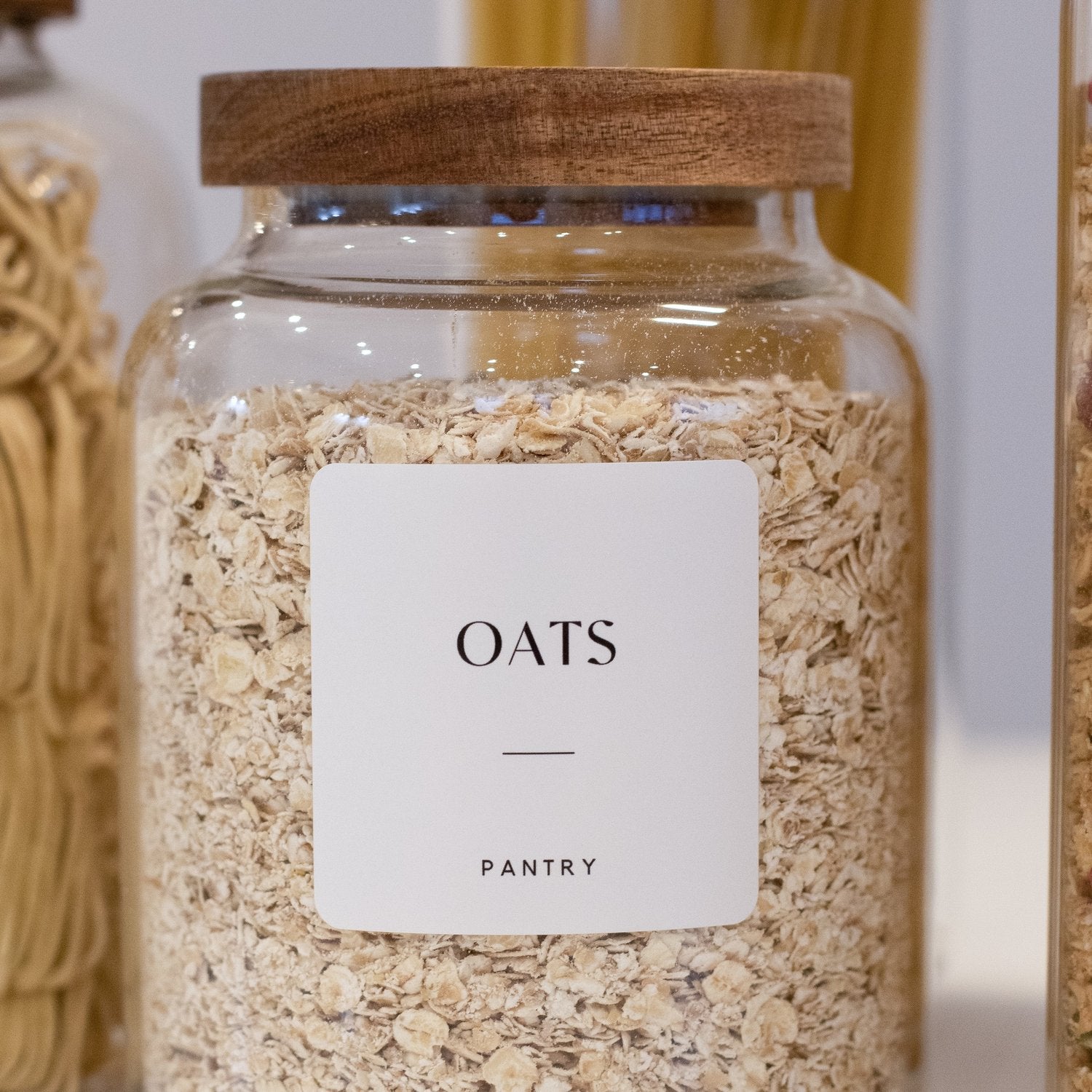 White Waterproof Pantry Labels 6 CM x 6 CM (24 Labels) - Little Crafts London