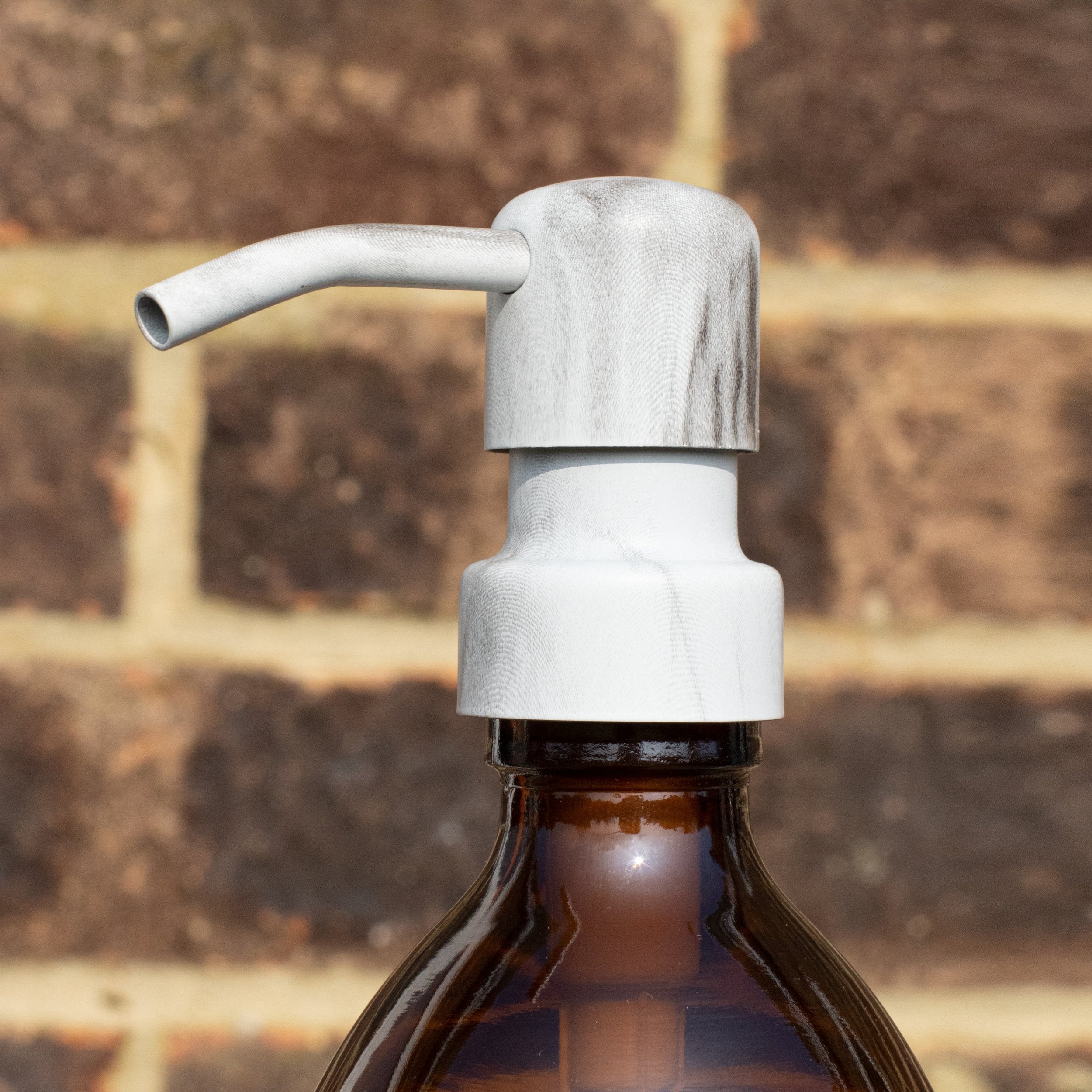 (Limited Availability) 500ml Amber Glass Bottle with Stainless Steel Pump - Little Crafts London