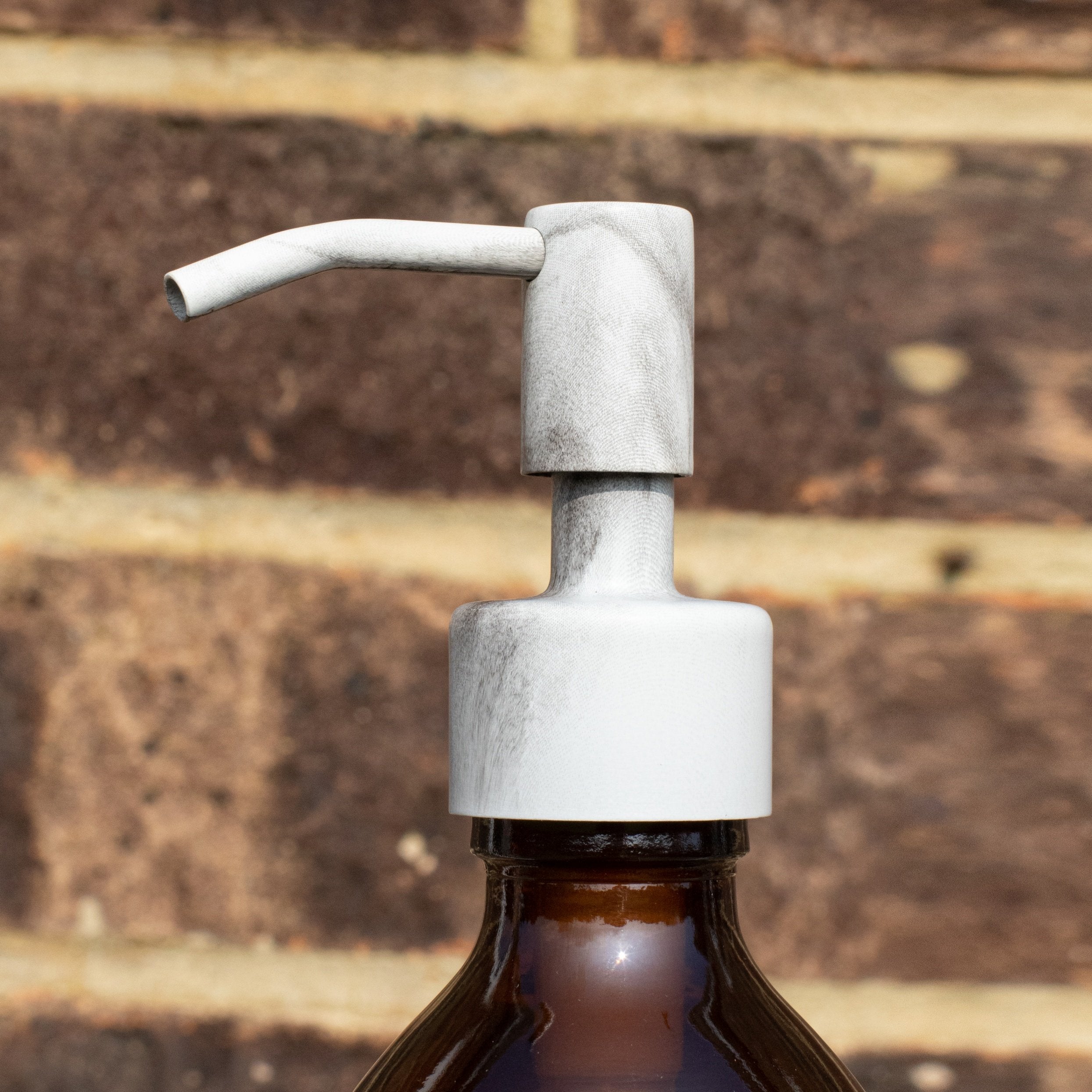 (Limited Availability) 500ml Amber Glass Bottle with Stainless Steel Pump - Little Crafts London