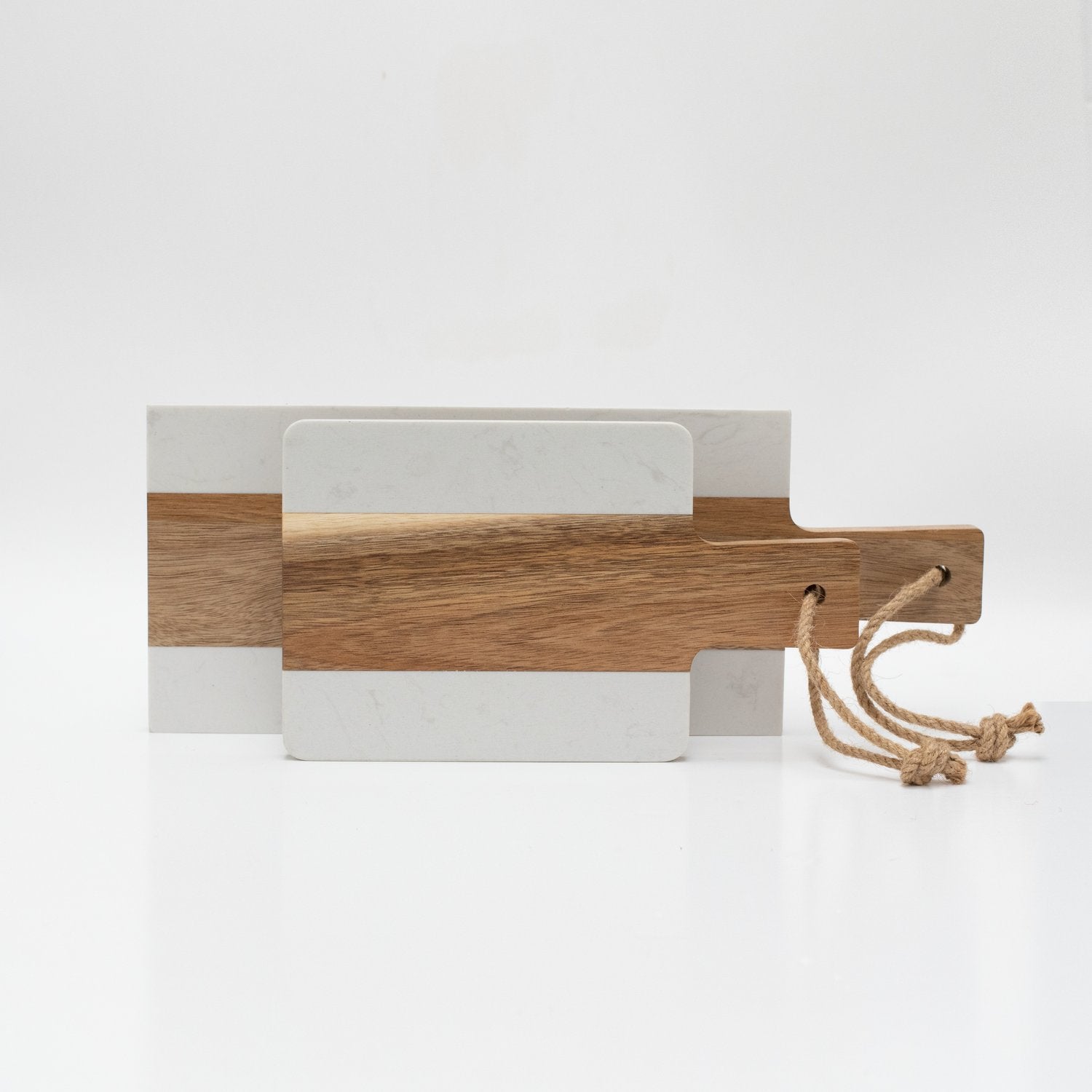 Small & Large Acacia / Marble Wood Chopping Boards - Little Crafts London