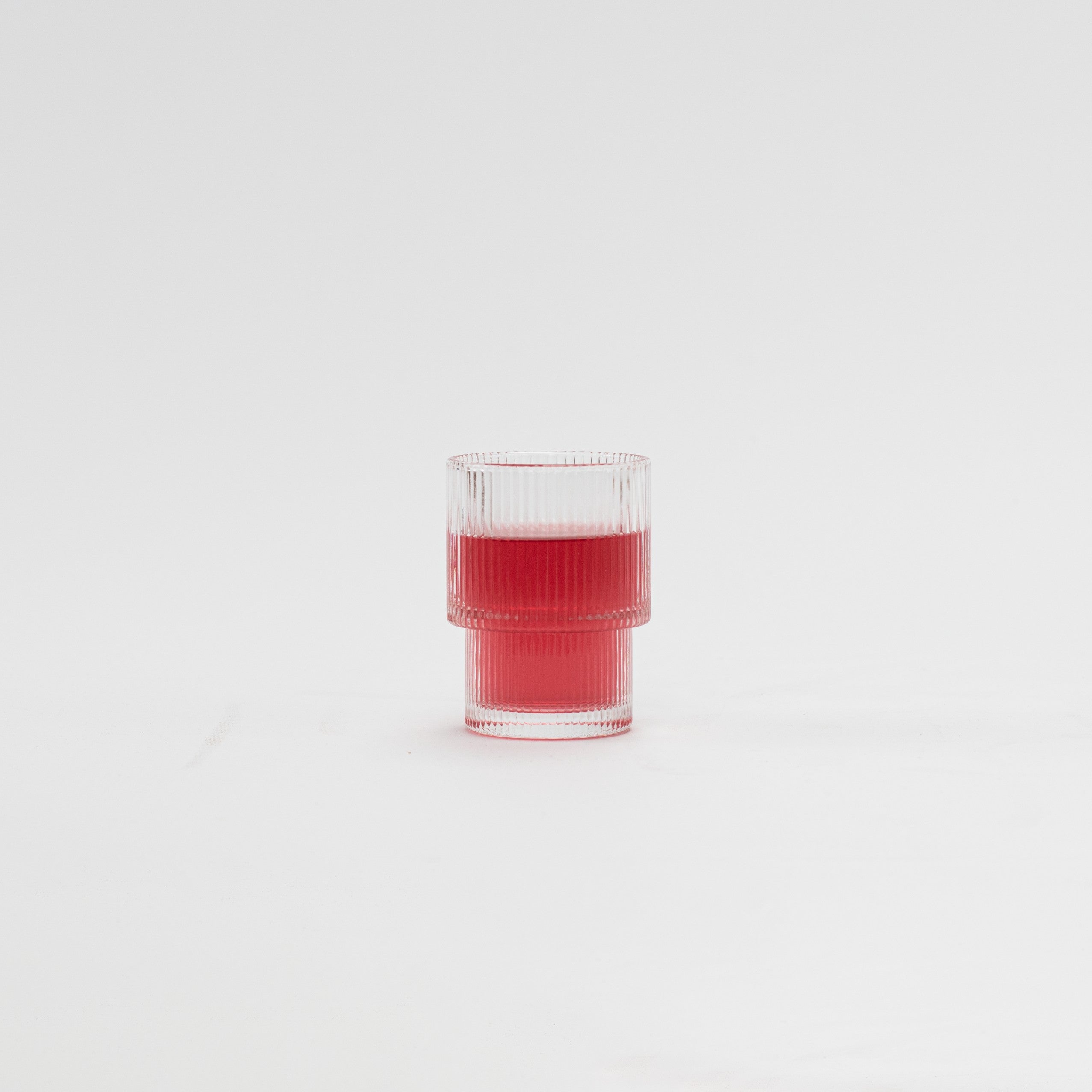 Tiered Ribbed Glass Cup (Choice of sizes) - Little Crafts London