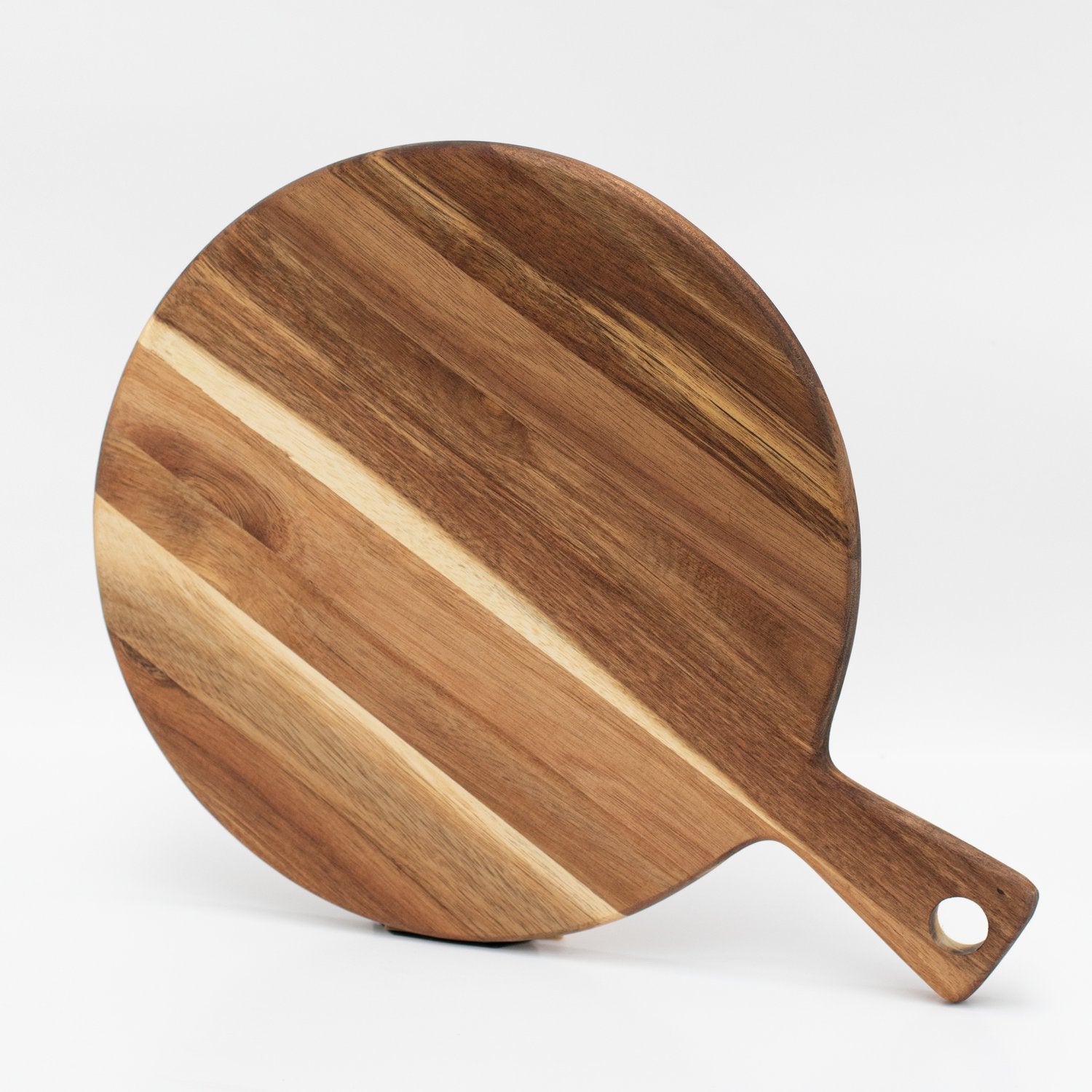Acacia Wood Round Chopping Board with Handle 40 CM