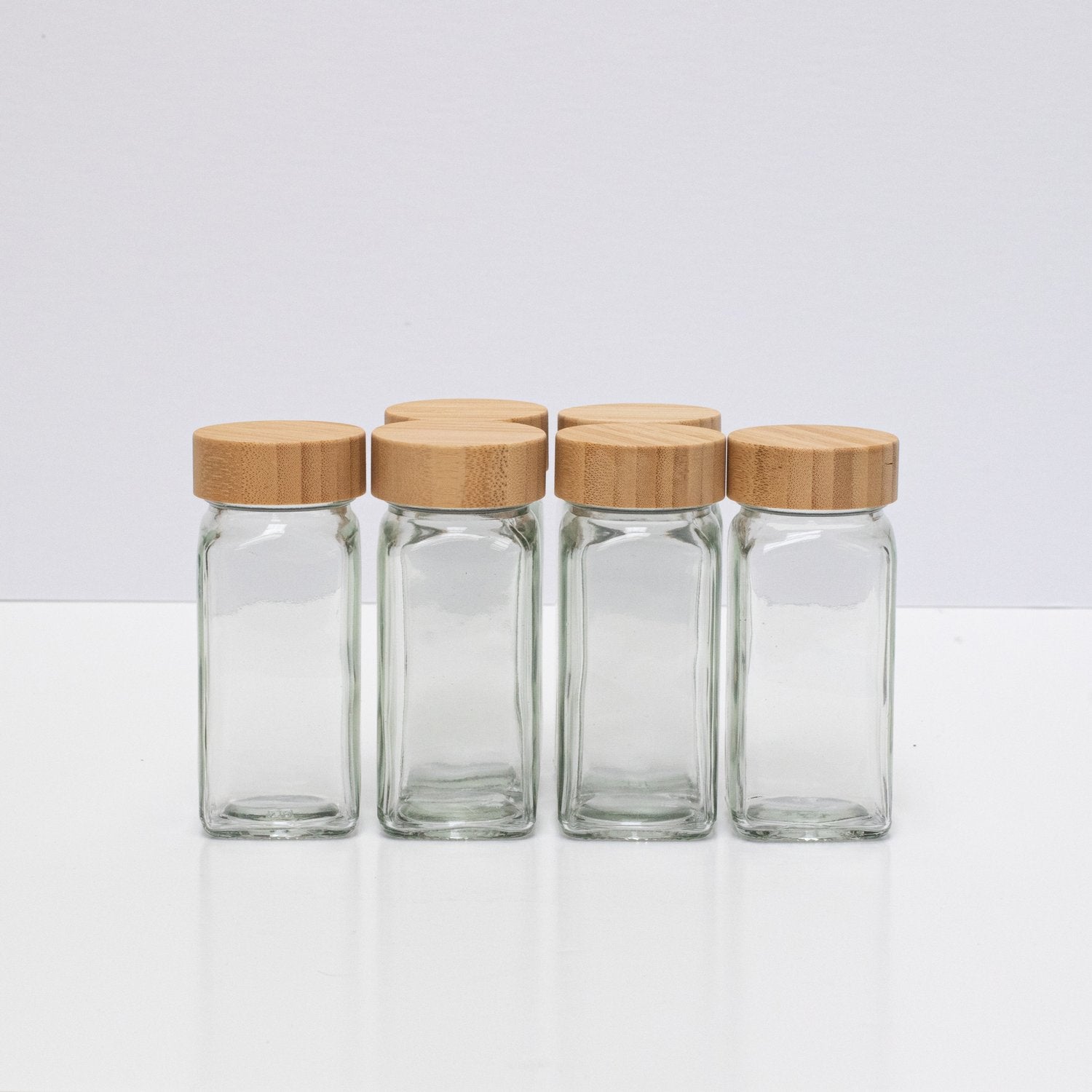Set of 12 120ML Spice Jar with Bamboo Lid