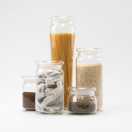 Clear Glass Pantry Jars - Little Crafts London