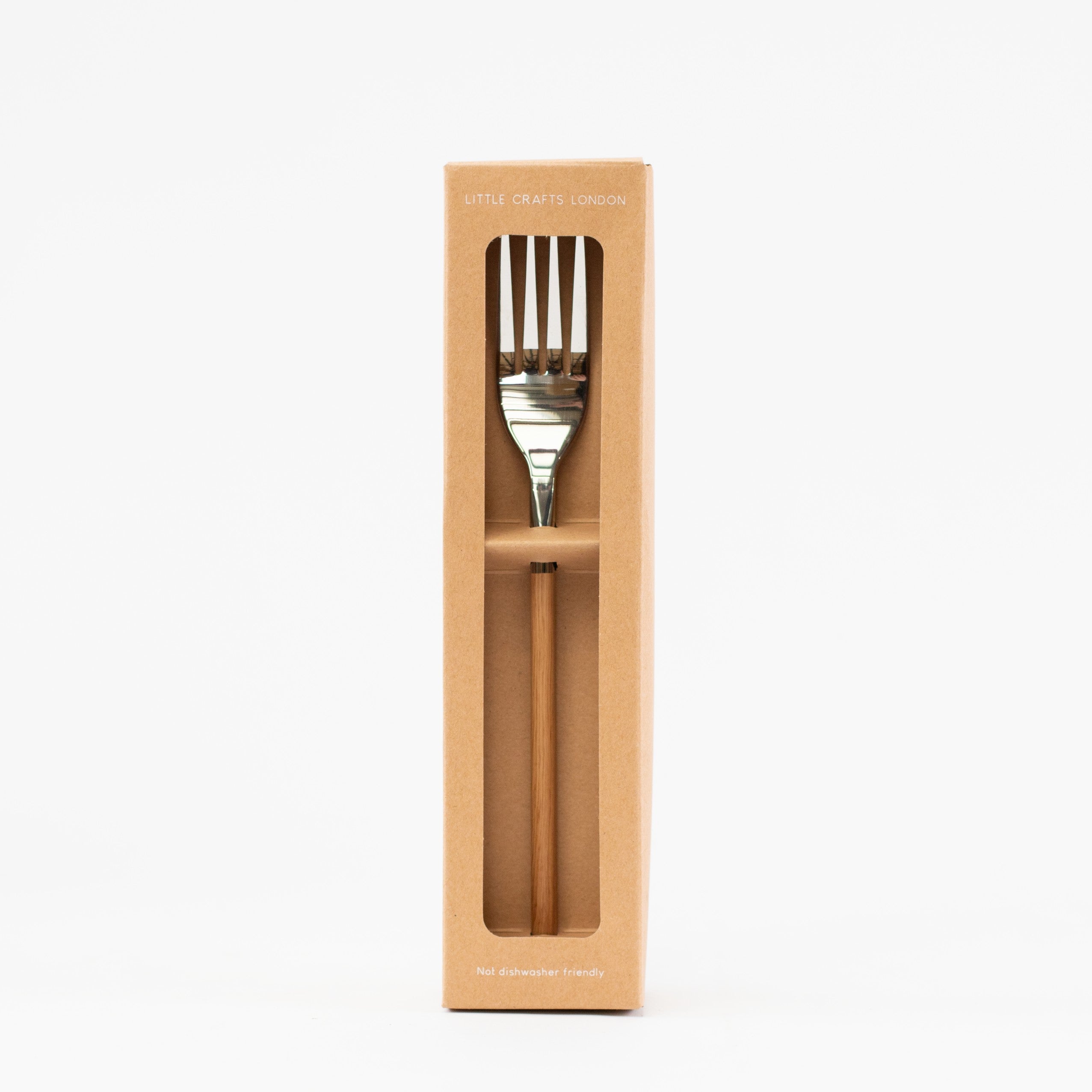 Pack of Forks with Wood Effect (Pack of 4)