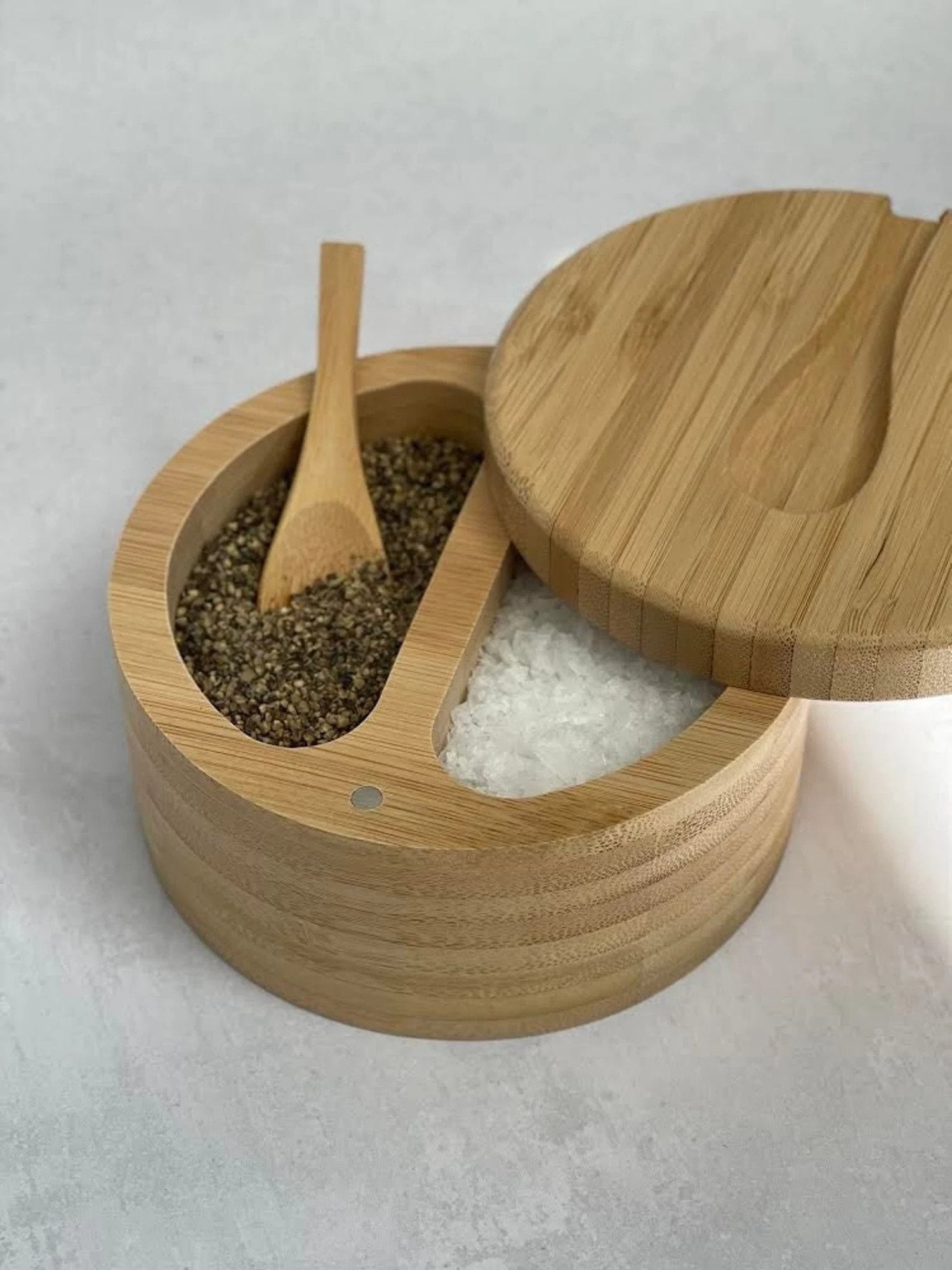 Bamboo Pot Double Compartment