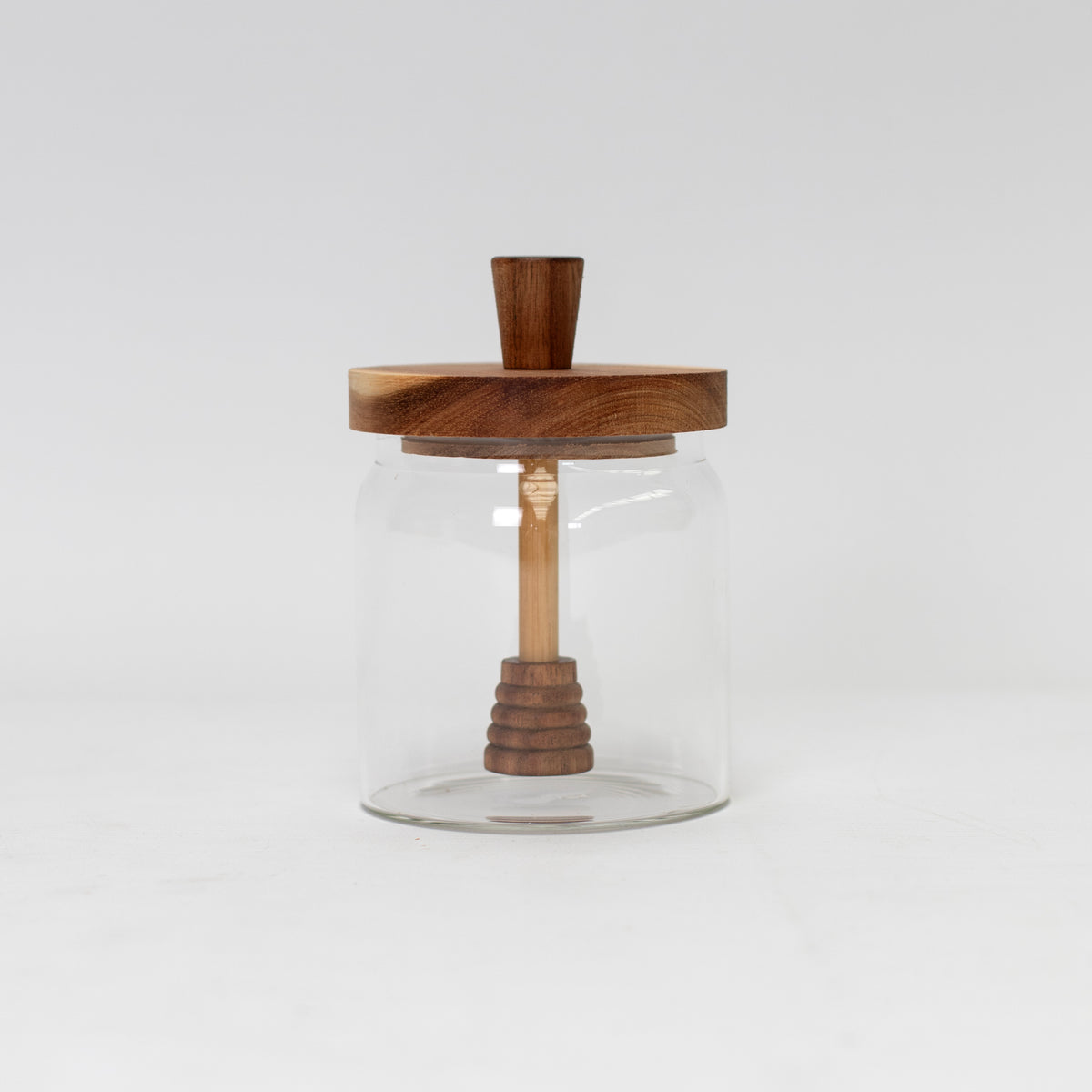 Glass Honey Jar with Acacia Lid 400ml