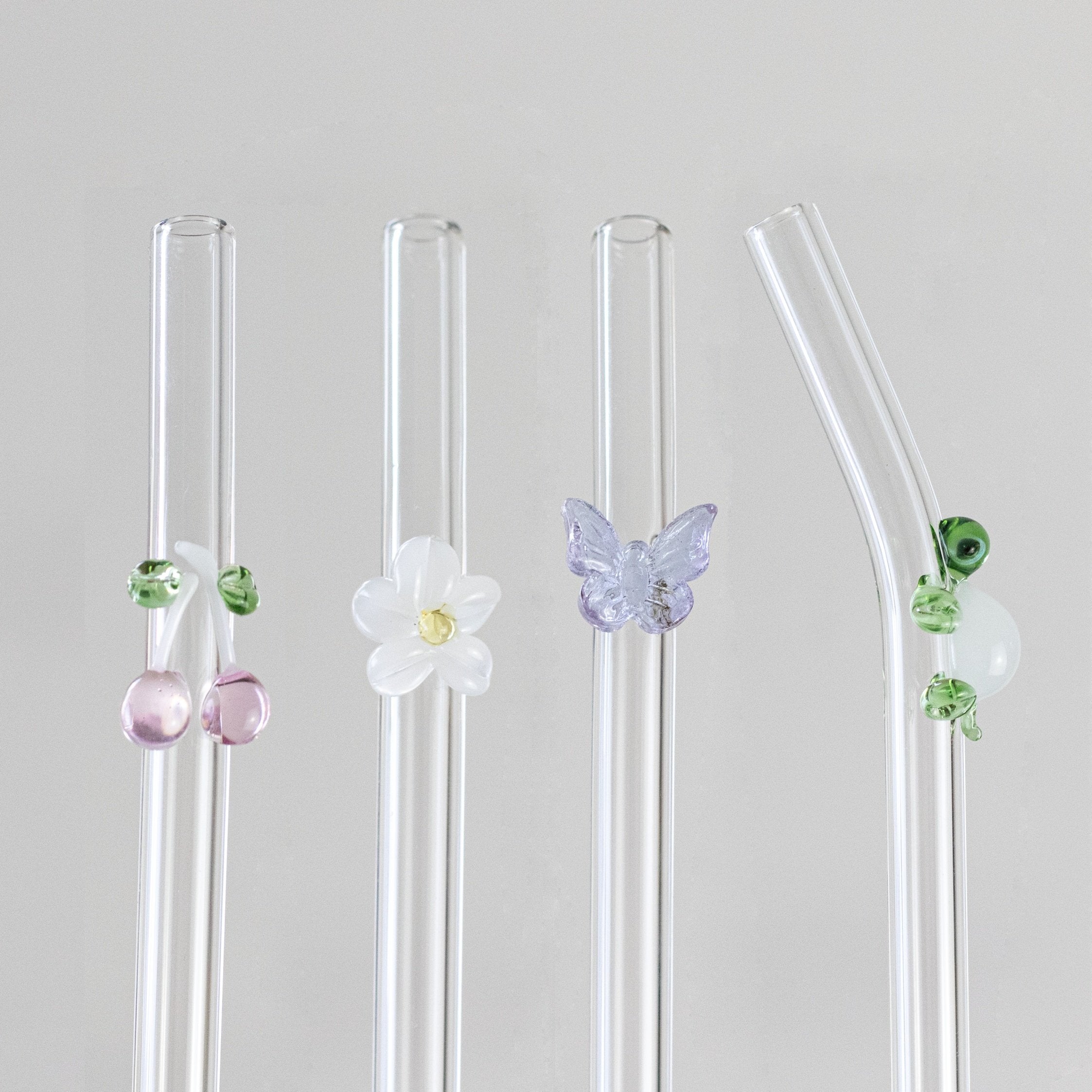Custom Glass Straw Set (6 Straws) - Little Crafts London