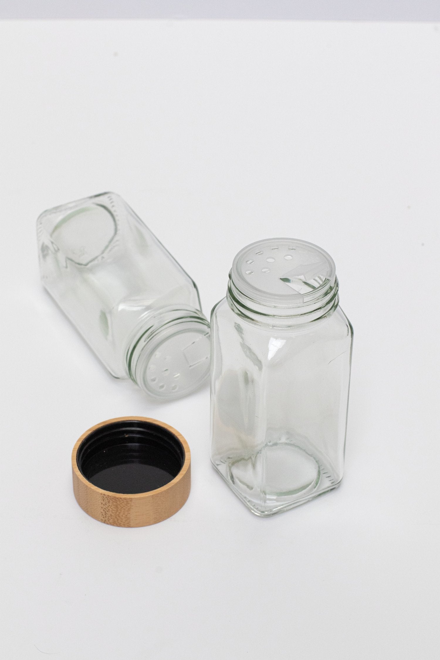 Set of 12 120ML Spice Jar with Bamboo Lid - Little Crafts London