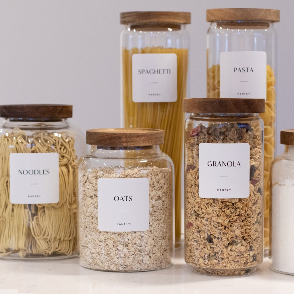 White Waterproof Pantry Labels 6 CM x 6 CM (24 Labels)