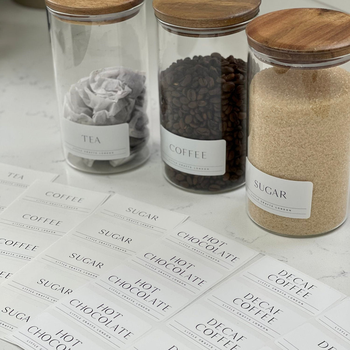 Tea Container Labels Tea, Coffee & Sugar Labels