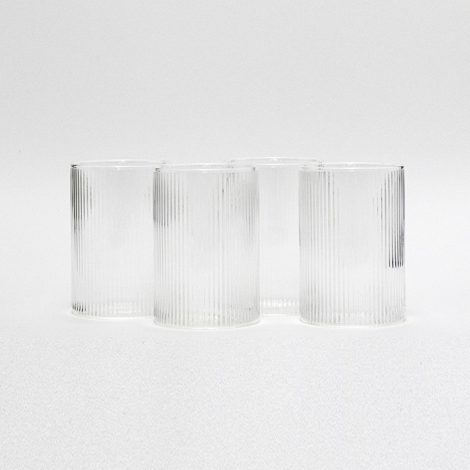 Ribbed Glass Cup 460ml Cup